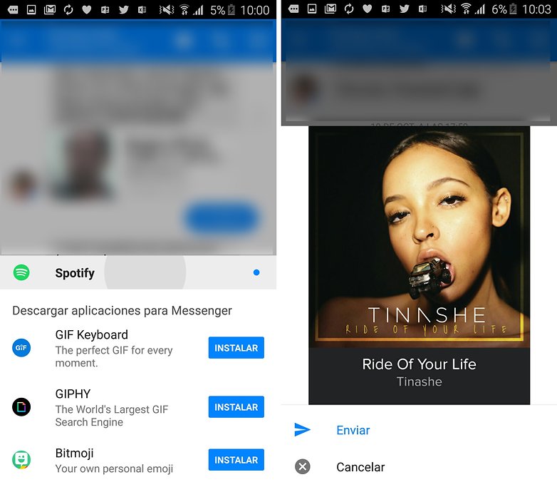 messenger spotify