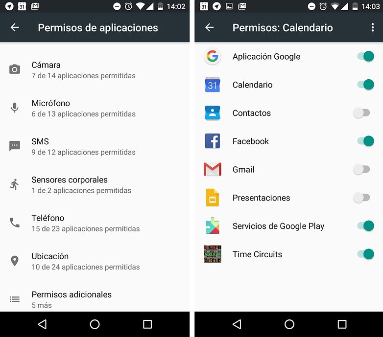 permisos apps marshmallow
