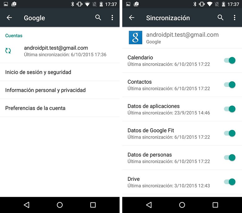 sincronizacion moto g