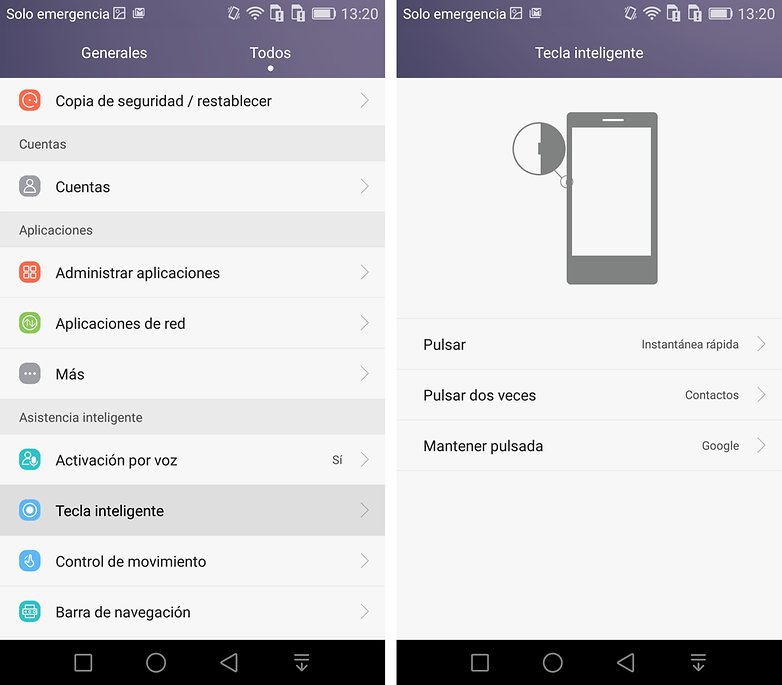 tecla inteligente honor 7