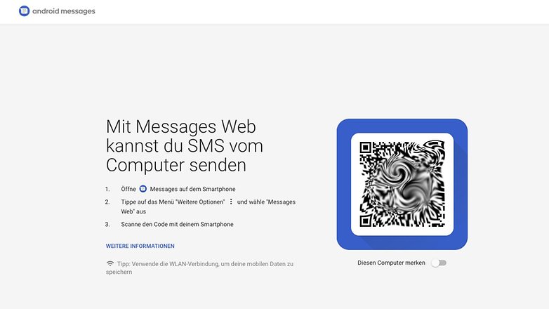 Android messages Web