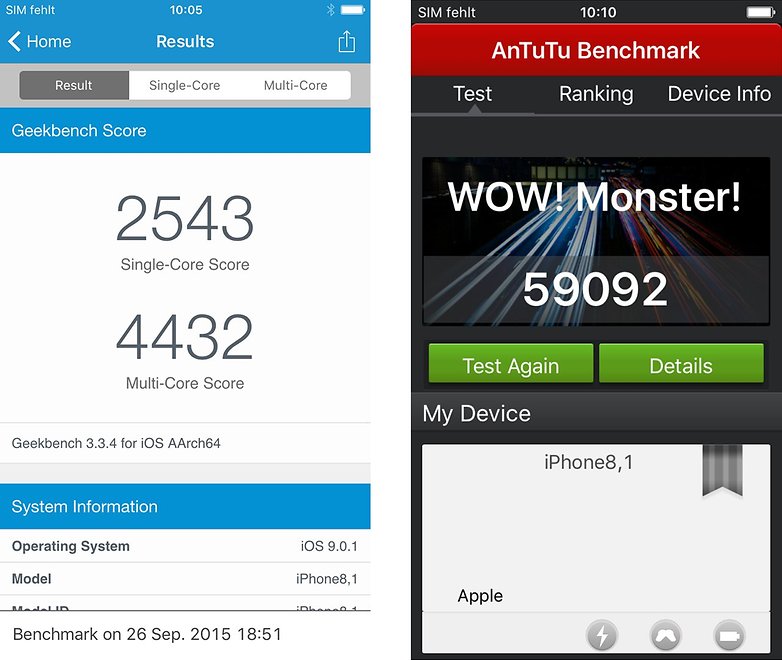 Apple iPhone 6s Benchmark