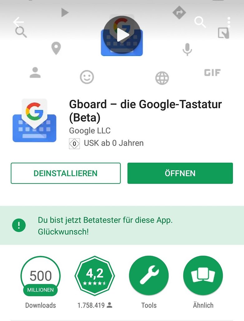 Gboard Beta test