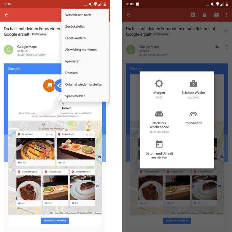 Gmail App zurueckstellen