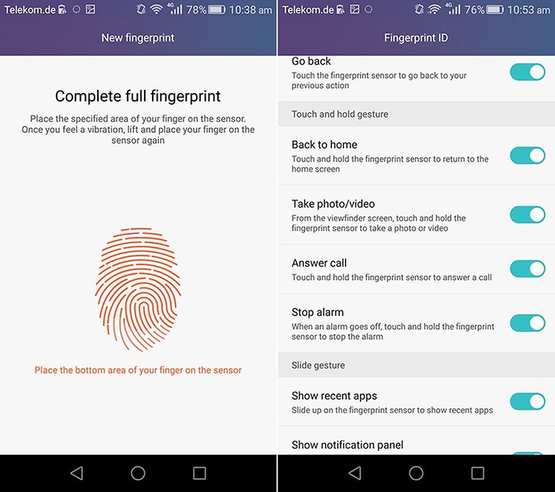 Honor 5x Fingersensor