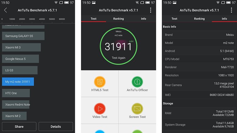 Meizu Benchmark antutu