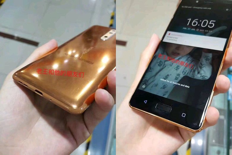Nokia 8 vazamento de cobre de ouro 3
