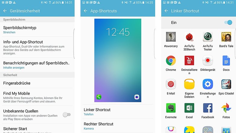 S7 Tipps Sperrbildschirm