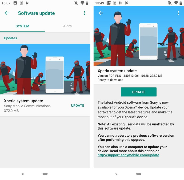 Sony Xperia XZ2 Android P 5