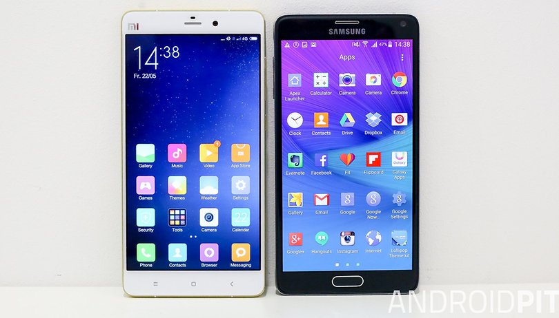 Galaxy Note 4 vs. Xiaomi Mi Note Pro: Wird Samsung entthront?