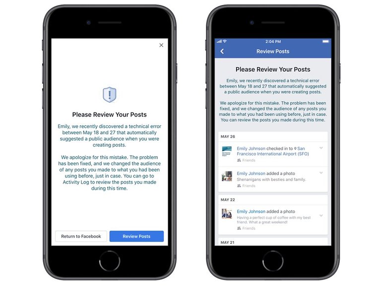 facebook bug public posting