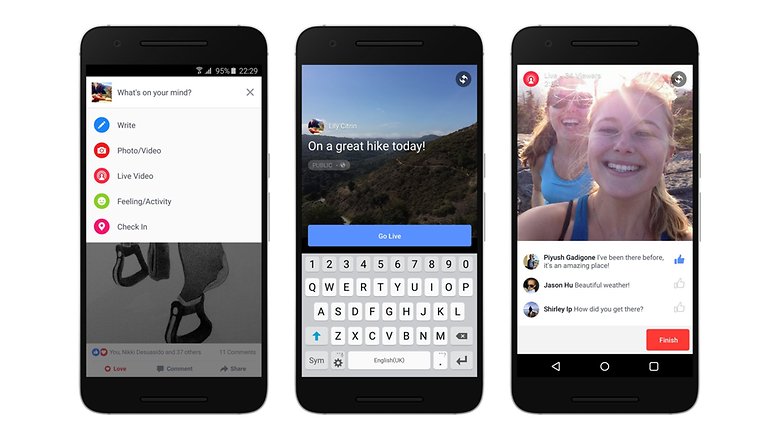 facebook live android screen