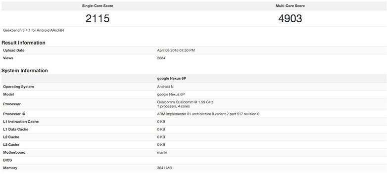 geekbench htc nexus m1 marlin