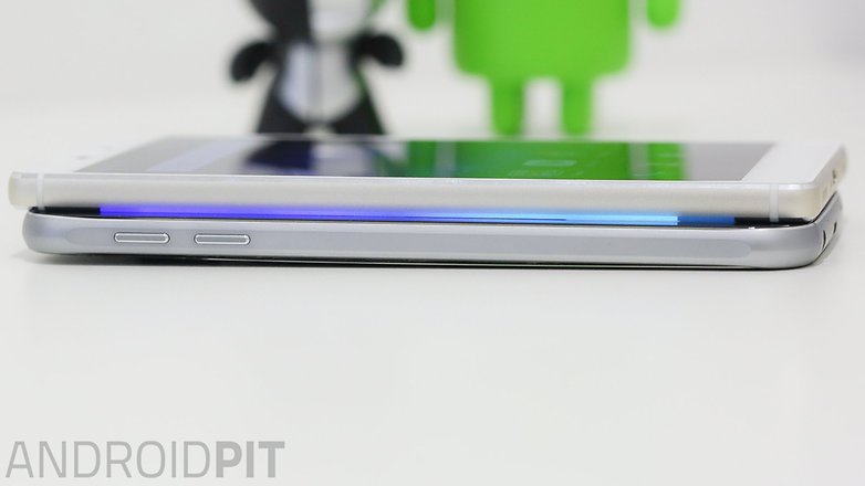 samsung s6 vs Huawei p8 left side view