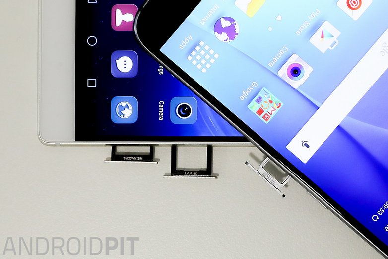 samsung s6 vs Huawei p8 sim card trays