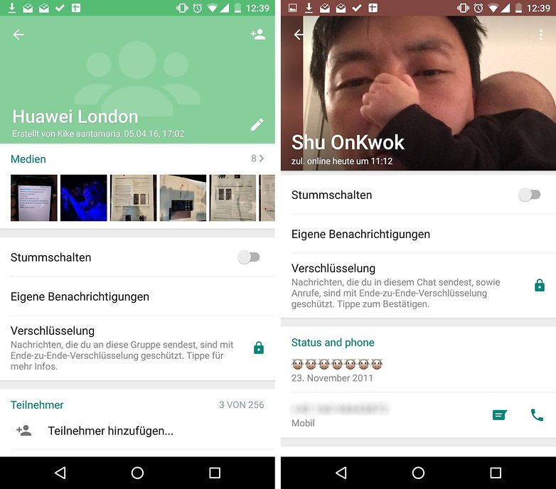 whatsapp encryption contact detail de