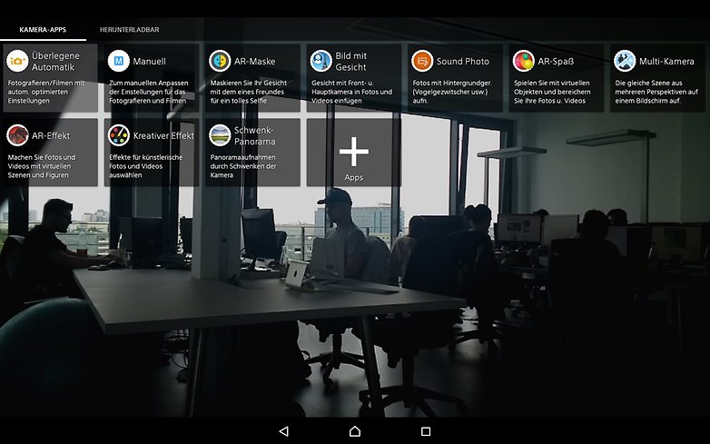 xperia z4 tablet camera app de