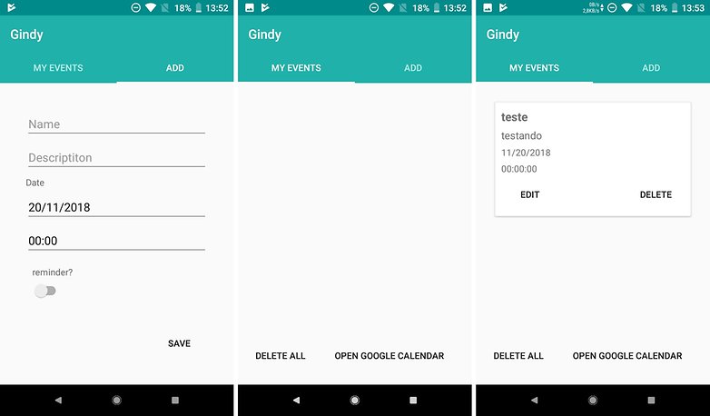 gindy calendar app
