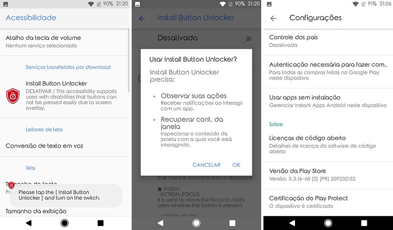 install button