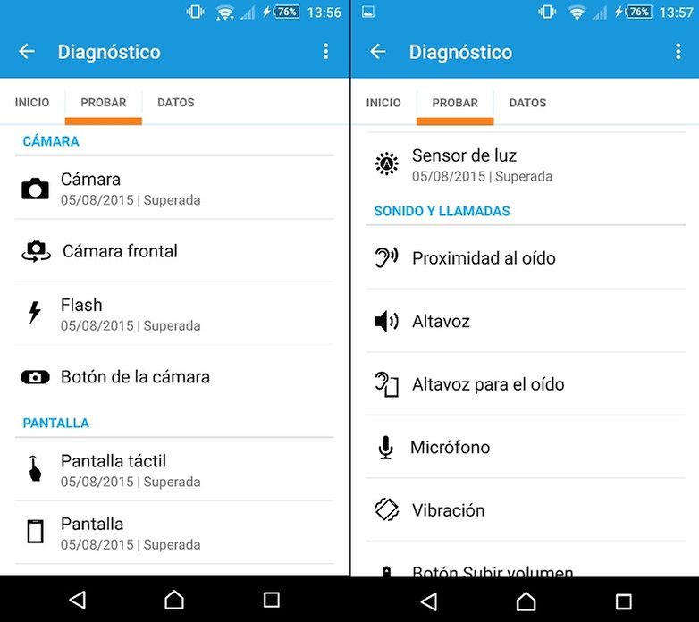Diagnostico Xperia