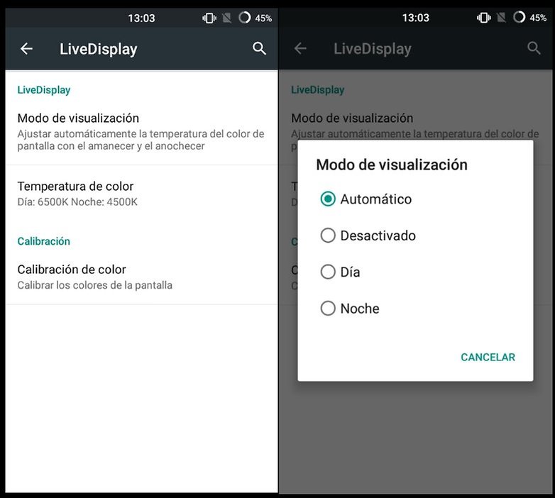 LiveDisplay CM12