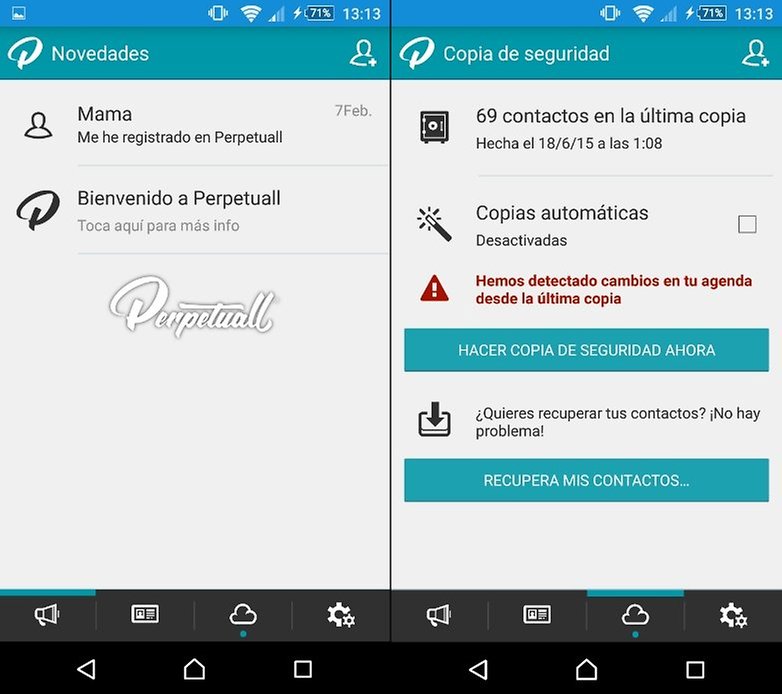 Perpetuall inicio backup