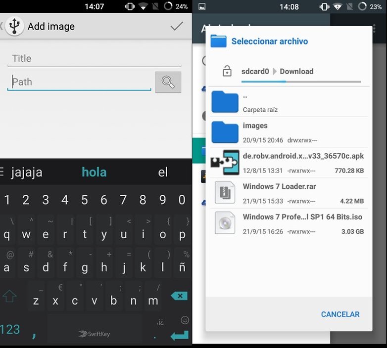 drivedroid archivos