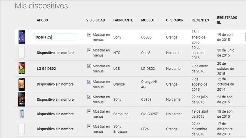 google play dispositivos