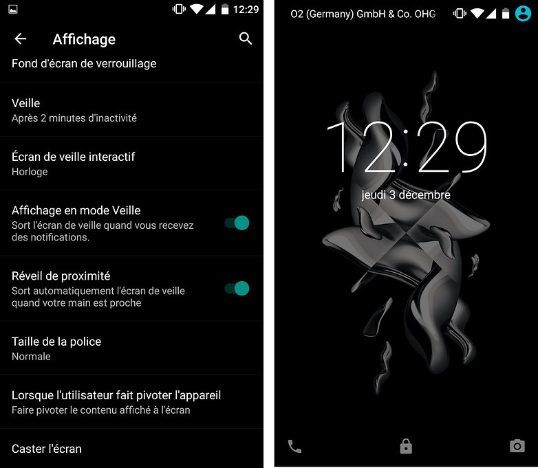 affichage veille oneplus X