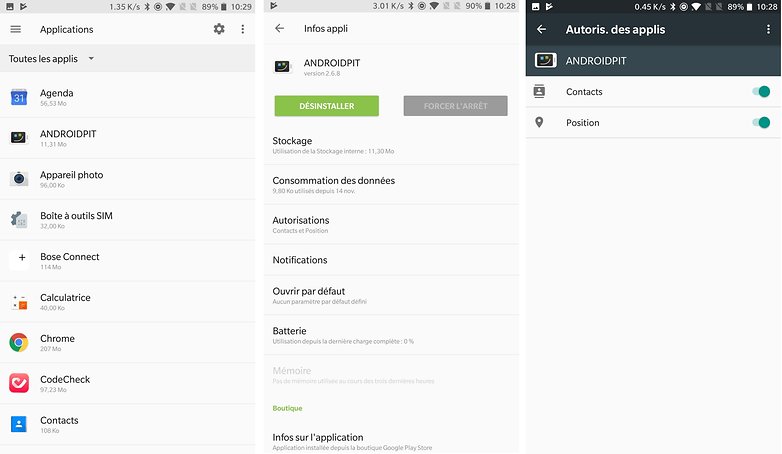 androidpit FR autorisations applications