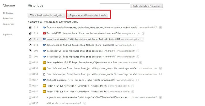 androidpit FR chrome history 2