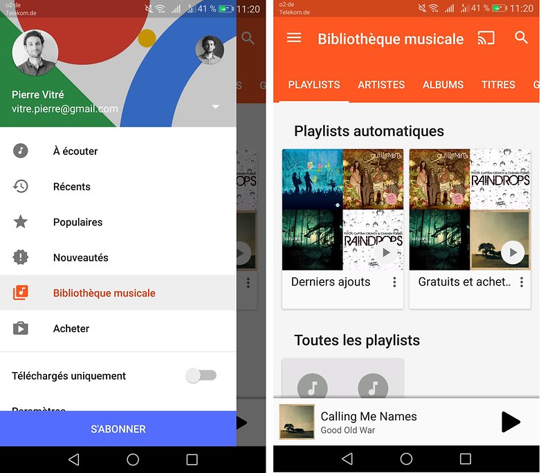 androidpit FR google play music
