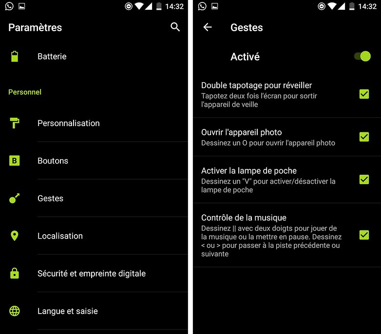 androidpit FR oneplus3 gestes