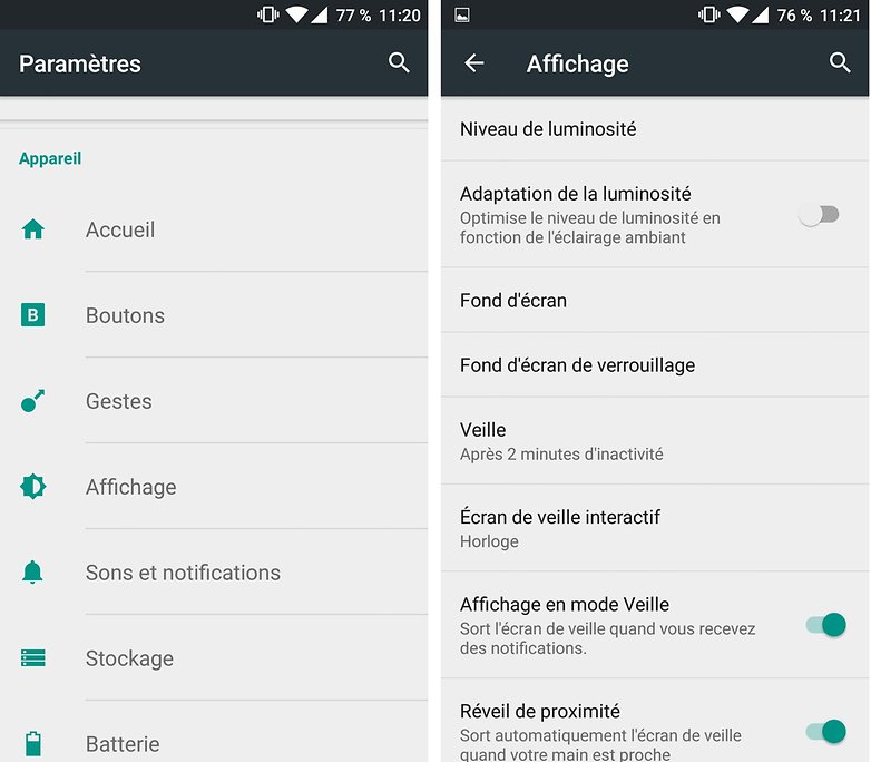 androidpit FR reglage luminosite