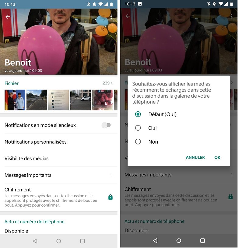 androidpit FR whatsapp cacher photos