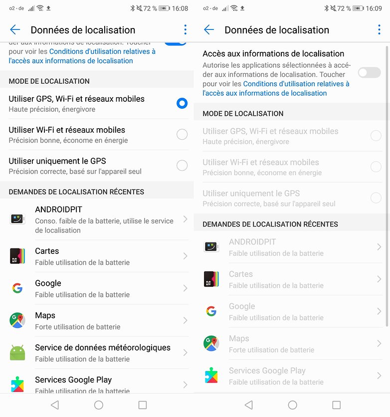 androidpit maps localisation