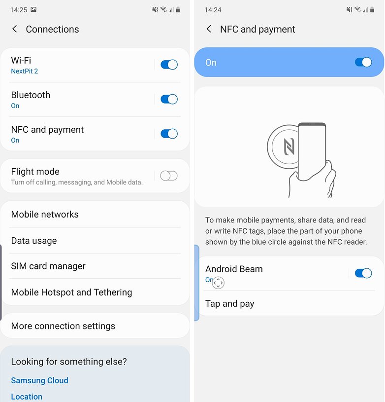 androidpit nfc menu