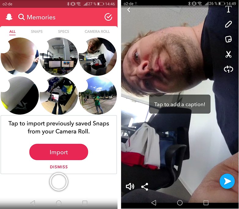 androidpit spectacles snapchat application