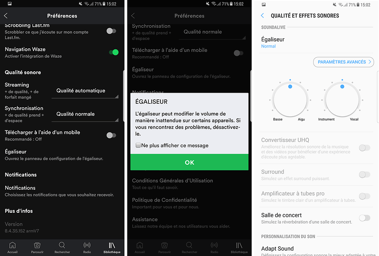 androidpit spotify egaliseur