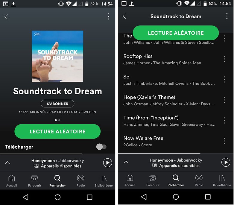 androidpit spotify soundtrack drream