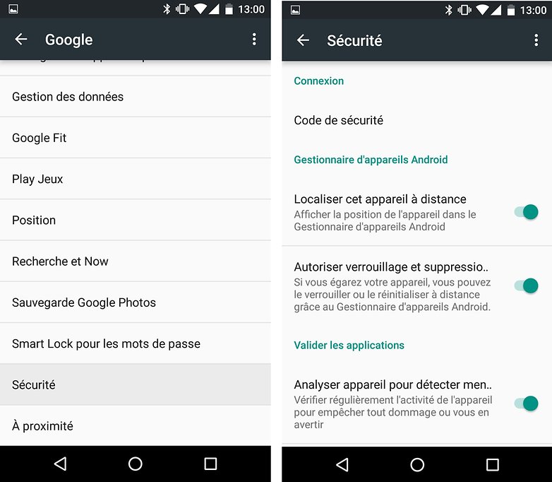 gestionnaire appareils android