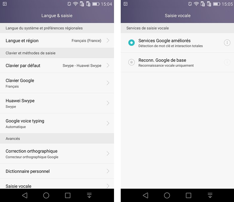 honor 7 reconnaissance vocale