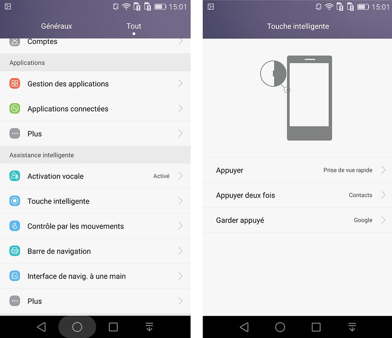 honor 7 touche intelligente