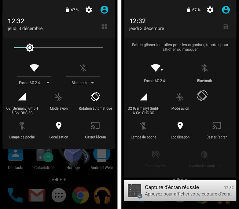 raccourcis oneplusX