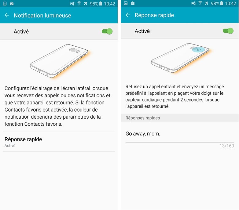 s6 edge plus reponse rapide