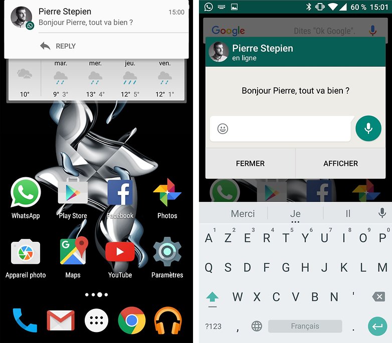 whatsapp reponse notifications