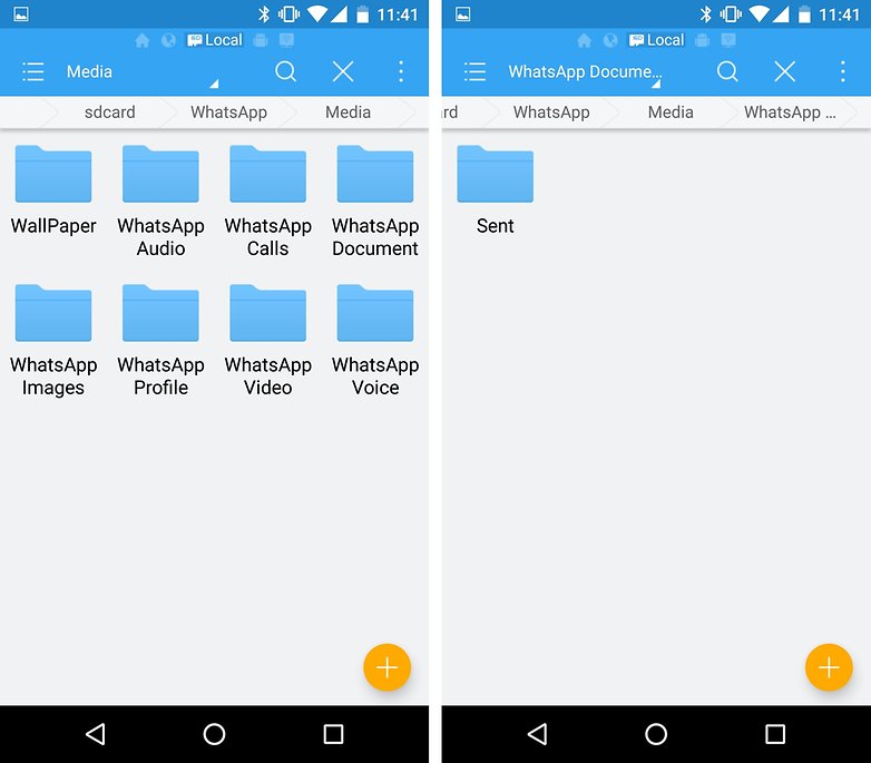 whatsapp sent folder