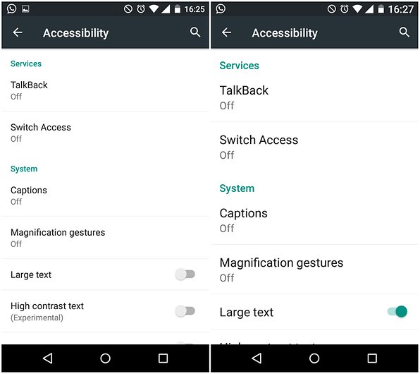 increase text size gmail app iphone7