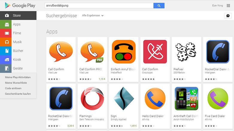 butt dial google play store