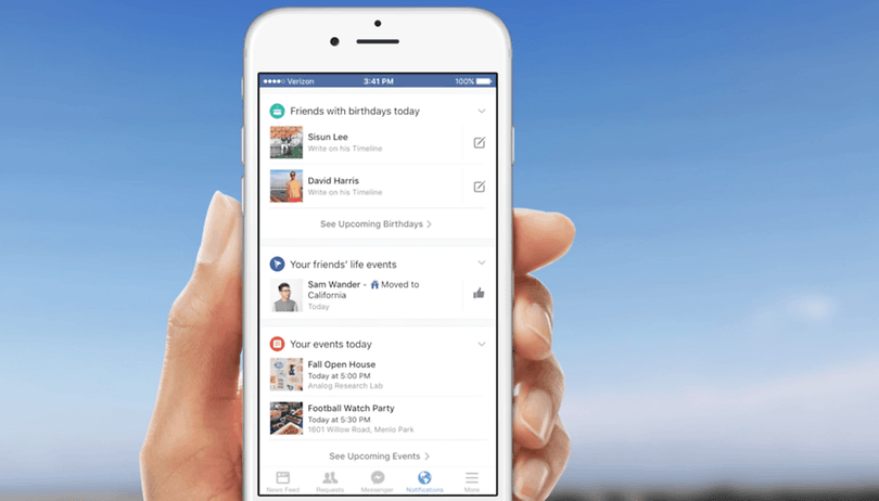 Facebooks neue Benachrichtigungszentrale